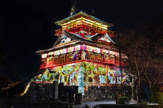 丸岡城プロジェクションマッピングナイト「ヒカリ結び」